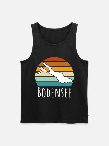 Retro Bodensee Konstanz - Männer Premium Bio Tank Top - Schwarz