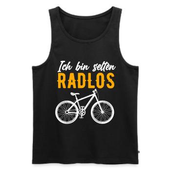 Rare Wheelless Bicycle Mountain Bike Road Bike - Men's Premium Organic Tank Top - black - Front - AI Model Male 178 light (178cm)