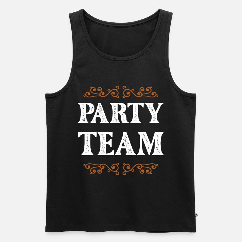 Party Crew - Männer Premium Bio Tank Top - Schwarz