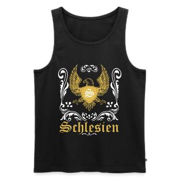 Schlesien Adler Oberschlesien Heimat Geschenk - Männer Premium Bio Tank Top - Schwarz - Vorne - Michal (187cm)