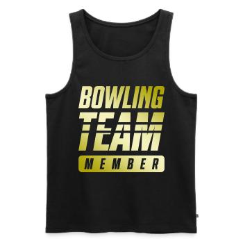 Bowling Team - Männer Premium Bio Tank Top - Schwarz - Vorne - Michal (187cm)