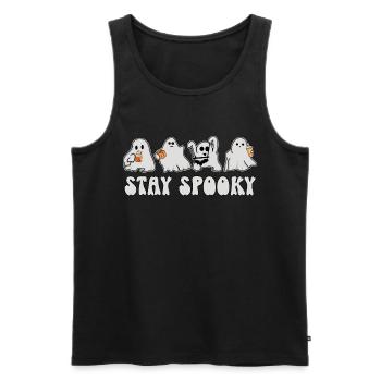 Ghosts Halloween - Stay Spooky - Men's Premium Organic Tank Top - black - Front - Michal (187cm)