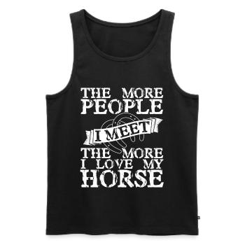 Amour de cheval - Débardeur bio Premium Homme - noir - Devant - Michal (187cm)