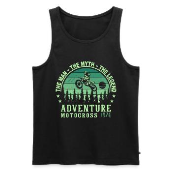 1976 Geburtstag geboren im Jahr 1976 Retro Vintage - Männer Premium Bio Tank Top - Schwarz - Vorne - Michal (187cm)