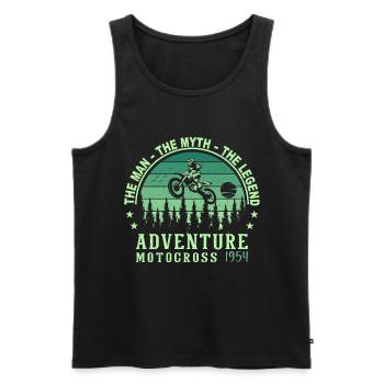 1954 Birthday born in 1954 Retro Vintage - Men's Premium Organic Tank Top - black - Front - AI Model Male 178 light (178cm)