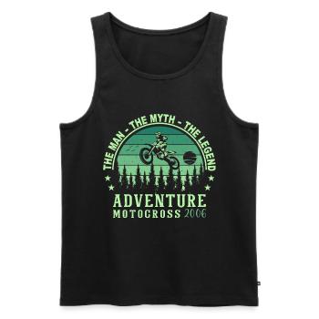 2006 Geburtstag geboren im Jahr 2006 Retro Vintage - Männer Premium Bio Tank Top - Schwarz - Vorne - AI Model Male 178 light (178cm)