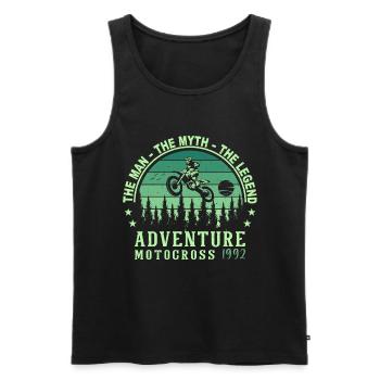 1992 Birthday born in 1992 Retro Vintage - Men's Premium Organic Tank Top - black - Front - AI Model Male 178 light (178cm)