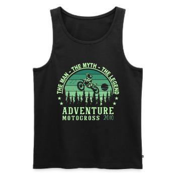 2010 Birthday born in 2010 Retro Vintage - Men's Premium Organic Tank Top - black - Front - AI Model Male 178 light (178cm)
