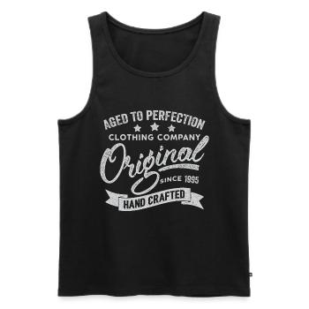 Original 1995 Jahrgang Retro 1995 Geburtstag 1995 - Männer Premium Bio Tank Top - Schwarz - Vorne - Michal (187cm)