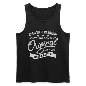 Original 2015 Jahrgang Retro 2015 Geburtstag 2015 - Männer Premium Bio Tank Top - Schwarz - Vorne - AI Model Male 178 light (178cm)