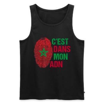 C' est dans mon adn Maroc cadeau marocain fier - Débardeur bio Premium Homme - noir - Devant - Michal (187cm)
