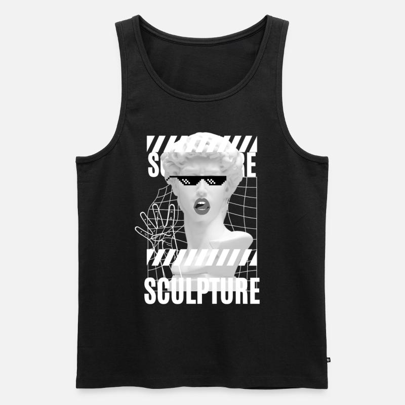 Statue - Männer Premium Bio Tank Top - Schwarz