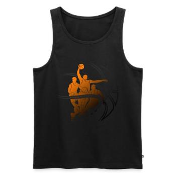 JOUEUR DE BASKET-BALL COOL BASKET-BALL JOUEUR DE BASKET-BALL - Débardeur bio Premium Homme - noir - Devant - Michal (187cm)