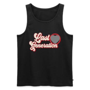 Last generation | Colors changeable - Men's Premium Organic Tank Top - black - Front - AI Model Male 178 light (178cm)