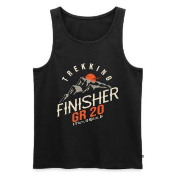 GR 20 Corsican Hike GR 20 Trek - Men's Premium Organic Tank Top - black - Front - AI Model Male 178 light (178cm)