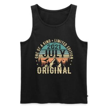 July 2021 Birthday July 2021 Birthday Gift - Men's Premium Organic Tank Top - black - Front - Michal (187cm)