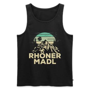 Rhöner Madl - Region Rhön Gebirge - Männer Premium Bio Tank Top - Schwarz - Vorne - AI Model Male 178 light (178cm)
