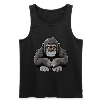 Niedlicher Affe für Kinder für Kinder - Männer Premium Bio Tank Top - Schwarz - Vorne - AI Model Male 178 light (178cm)