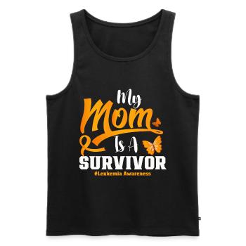 Leukemia Awareness Month Leukemia Survivor - Men's Premium Organic Tank Top - black - Front - Michal (187cm)