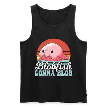 Blobfish Geht Zu Blob Blobfishes Besitzer Lover - Männer Premium Bio Tank Top - Schwarz - Vorne - AI Model Male 178 light (178cm)