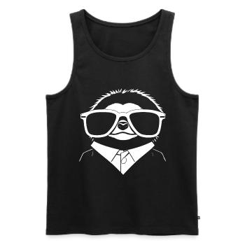 Faultiere Anime Faultier Manga Faultier Sonnenbrille - Männer Premium Bio Tank Top - Schwarz - Vorne - Michal (187cm)