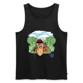 Garden Grandpa Peanut Vegetable Gardening Gardening - Men's Premium Organic Tank Top - black - Front - Michal (187cm)