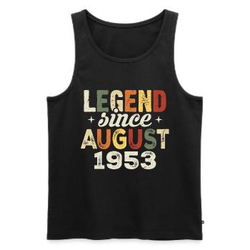 August 1953 Jahrestag August 1953 - August 1953 - Männer Premium Bio Tank Top - Schwarz - Vorne - Michal (187cm)