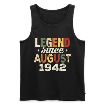 August 1942 Anniversary August 1942 - August 1942 - Men's Premium Organic Tank Top - black - Front - Michal (187cm)