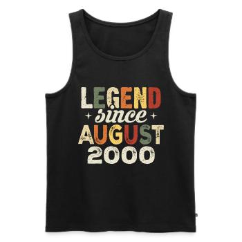 August 2000 Jahrestag August 2000 - August 2000 - Männer Premium Bio Tank Top - Schwarz - Vorne - Michal (187cm)