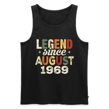 August 1969 Jahrestag August 1969 - August 1969 - Männer Premium Bio Tank Top - Schwarz - Vorne - AI Model Male 178 light (178cm)