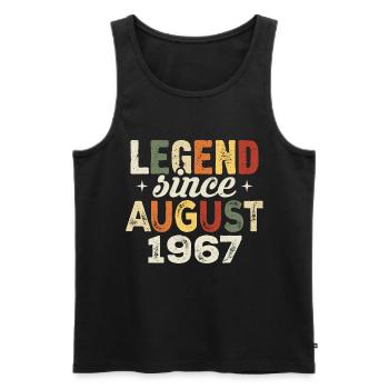 August 1967 Jahrestag August 1967 - August 1967 - Männer Premium Bio Tank Top - Schwarz - Vorne - Michal (187cm)