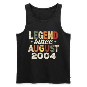 August 2004 Anniversary August 2004 - August 2004 - Men's Premium Organic Tank Top - black - Front - Michal (187cm)
