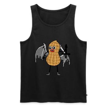 Halloween Peanut Antichrist Cross Vampire Nut - Men's Premium Organic Tank Top - black - Front - Michal (187cm)