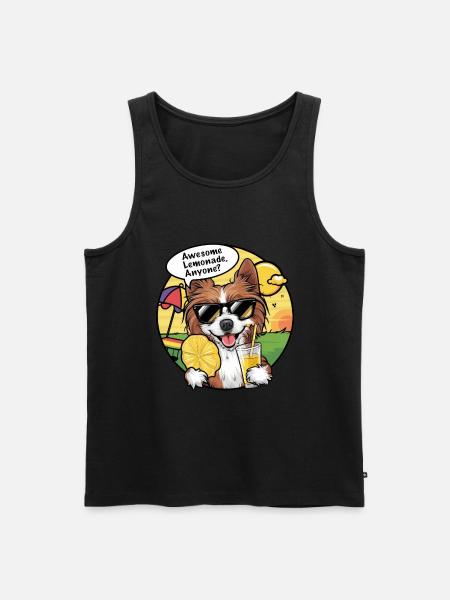 Lion with lemonade - Men's Premium Organic Tank Top - black