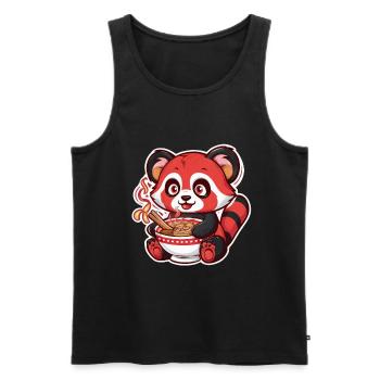 Cute unicorn with strawberries full of magic - Men's Premium Organic Tank Top - black - Front - AI Model Male 178 light (178cm)