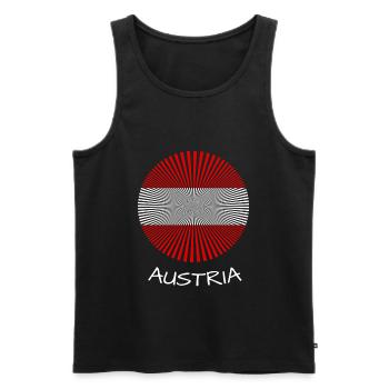 Austria - Männer Premium Bio Tank Top - Schwarz - Vorne - AI Model Male 178 light (178cm)