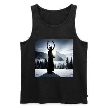 Dux Tenebrarum - Men's Premium Organic Tank Top - black - Front - AI Model Male 178 light (178cm)