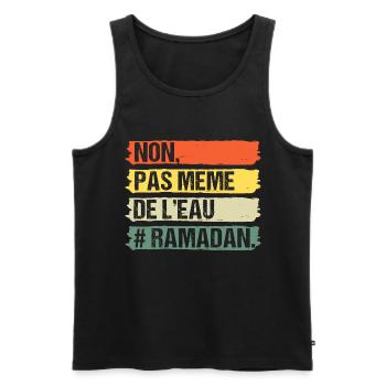 Non pas même de l' eau humour ramadan cadeau islam - Débardeur bio Premium Homme - noir - Devant - Michal (187cm)
