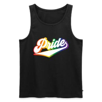 Pride Regenbogen LGBTQ - Männer Premium Bio Tank Top - Schwarz - Vorne - AI Model Male 178 light (178cm)