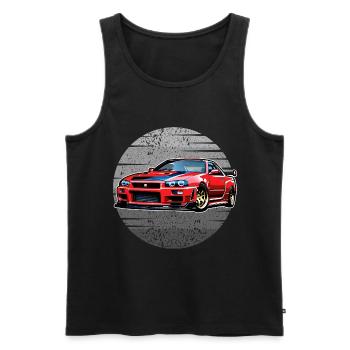Jdm / Tuning / Turbocharger / Rims / Chiptuning - Men's Premium Organic Tank Top - black - Front - AI Model Male 178 light (178cm)