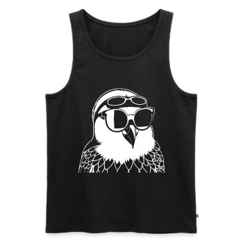 Lustiger Vogel mit Sonnenbrille Cool Bourke's Parak - Männer Premium Bio Tank Top - Schwarz - Vorne - AI Model Male 178 light (178cm)