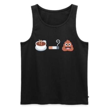 Kaffee, Kippe, K*cken - Männer Premium Bio Tank Top - Schwarz - Vorne - AI Model Male 178 light (178cm)