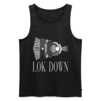 Eisenbahner Lockdown für einen Eisenbahner - Männer Premium Bio Tank Top - Schwarz - Vorne - Michal (187cm)