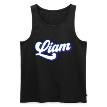 Liam | Farben änderbar - Männer Premium Bio Tank Top - Schwarz - Vorne - AI Model Male 178 light (178cm)