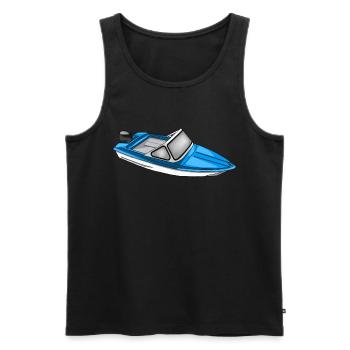 Ibis boat of the GDR - Men's Premium Organic Tank Top - black - Front - AI Model Male 178 light (178cm)