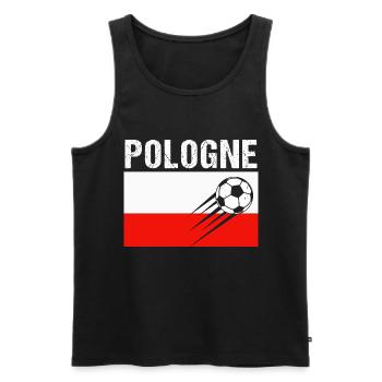 Flag Poland Gift Polish Football Football - Men's Premium Organic Tank Top - black - Front - Michal (187cm)
