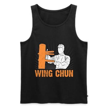 Wing Chun - Débardeur bio Premium Homme - noir - Devant - Michal (187cm)