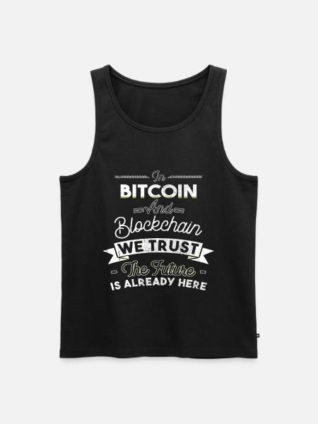 IN BITCOIN WE TRUST - Men's Premium Organic Tank Top - black
