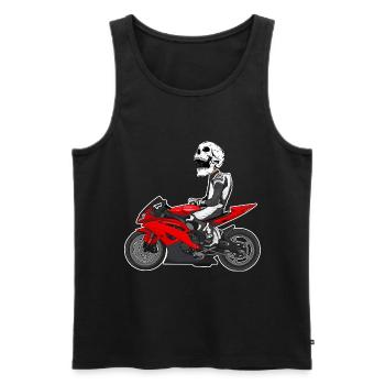 Motorcycle Lifestyle / Motorcycle / Motorcycle biker - Men's Premium Organic Tank Top - black - Front - Michal (187cm)