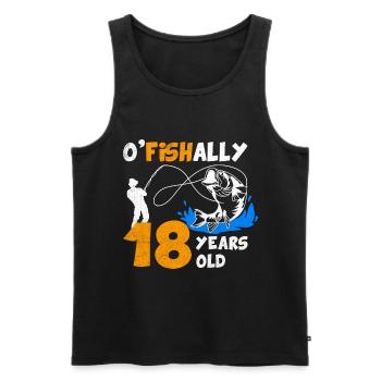 18 Jahre alt, Fischer Angler Geburtsspruch - Männer Premium Bio Tank Top - Schwarz - Vorne - Michal (187cm)